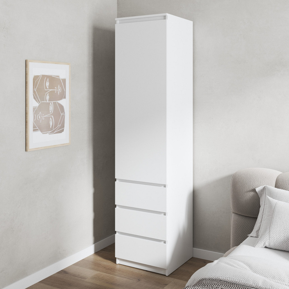 Шкаф для одежды VAYS, пенал с полками и ящиками, без ручек R-35 Львов - изображение 1