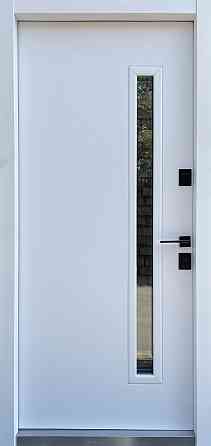 Двері вхідні металеві Страж Rio-S Loft 970х2050 мм антрацит/білий атлас Праві Київ