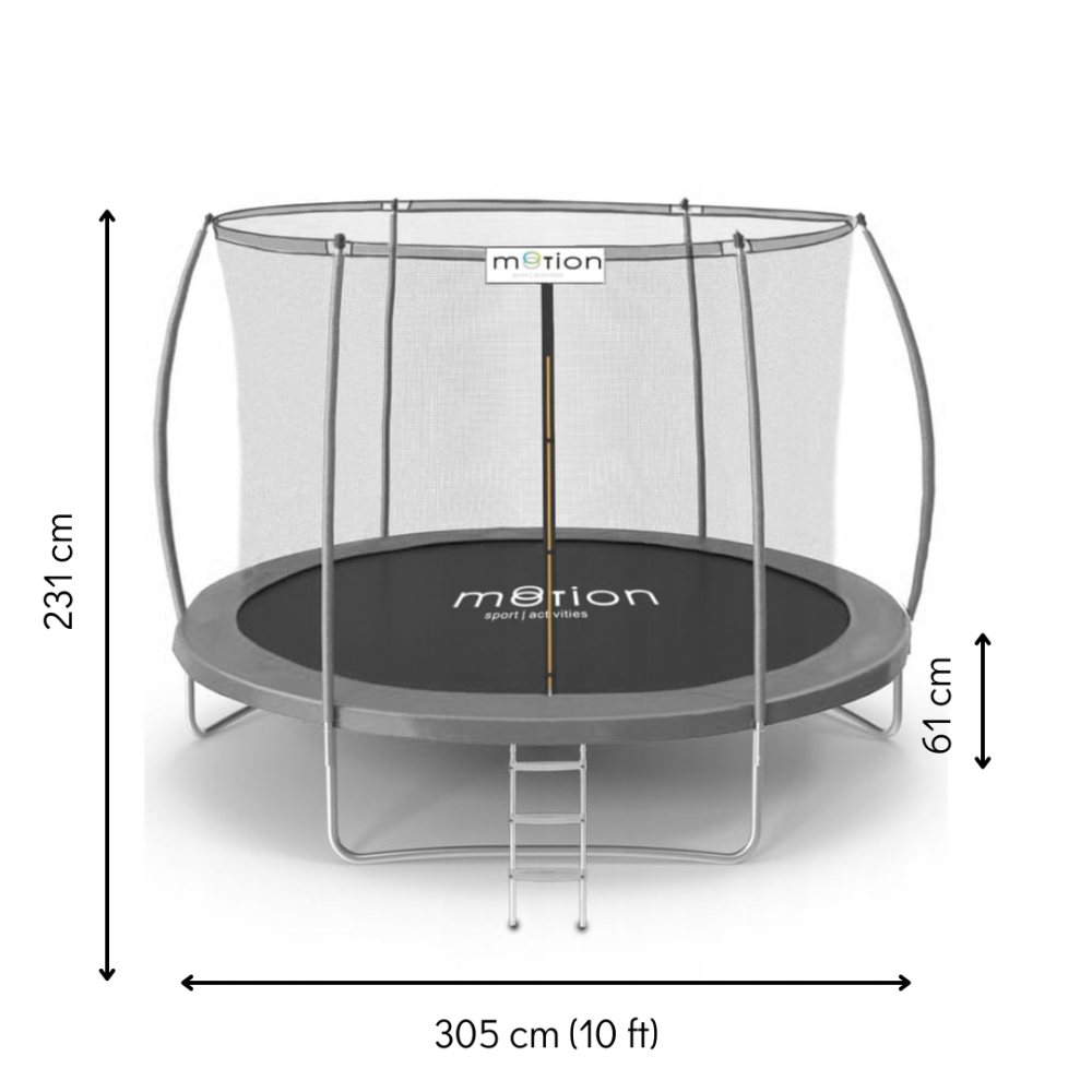 Батут 305см Jumi Premium с внутренней защитной сеткой и лестницей уличный батут для детей и взрослых до 150кг Киев - изображение 3