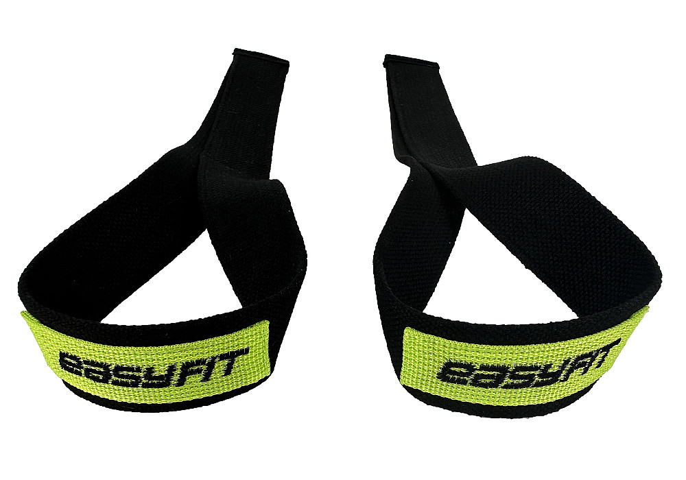 Лямки атлетичні EasyFit Delta Long для станової тяги чорні Коломыя - изображение 2