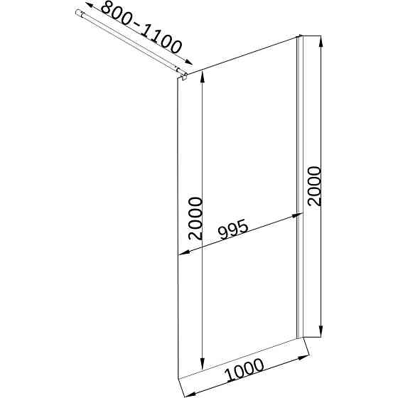 Душова перегородка BRAVO LEGA 100T (000022478) Київ