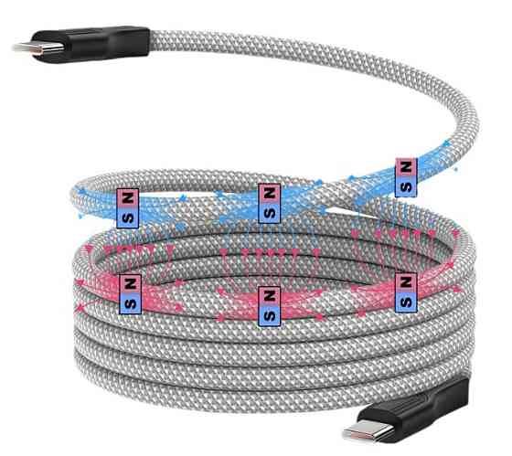 Кабель NN SN3 Magnetic Usb lightning 1m 100W black (NNSN3) Киев