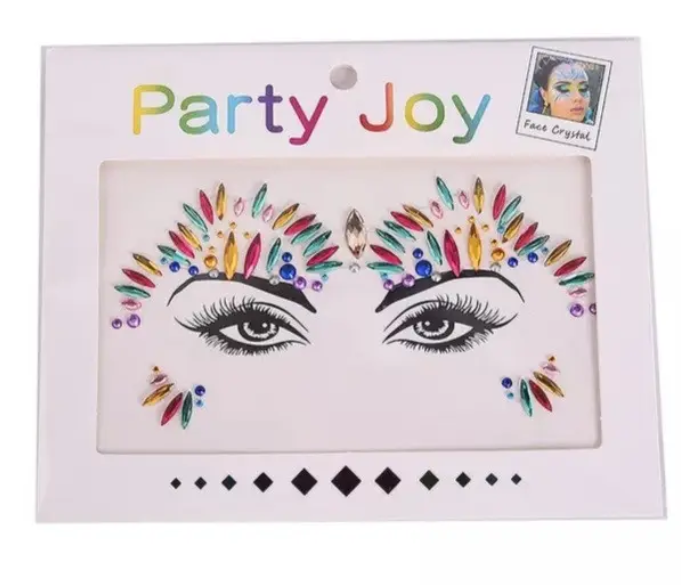 Стрази для обличчя самоклейні маскарадні one size різнобарвний Київ - фото 2