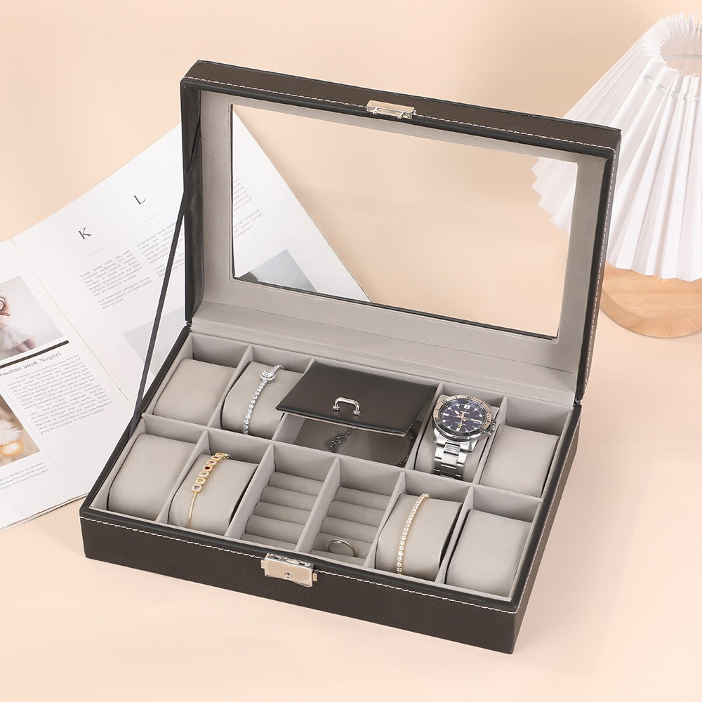 Шкатулка для украшений, аксессуаров и драгоценностей футляр для хранения из искусственой кожи 30.3х20.3х8 см Каменец-Подольский - изображение 1