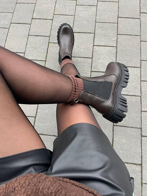 Edan Instruments Ботинки EDAN шоколадные натуральная кожа зимние высота 13 см размеры 36-41 (56 Коломыя - изображение 1