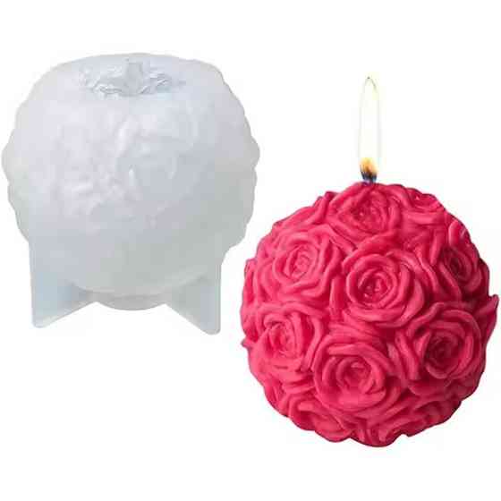 Силиконовая форма для изготовления свечей 9.3 x 7.7 cм 