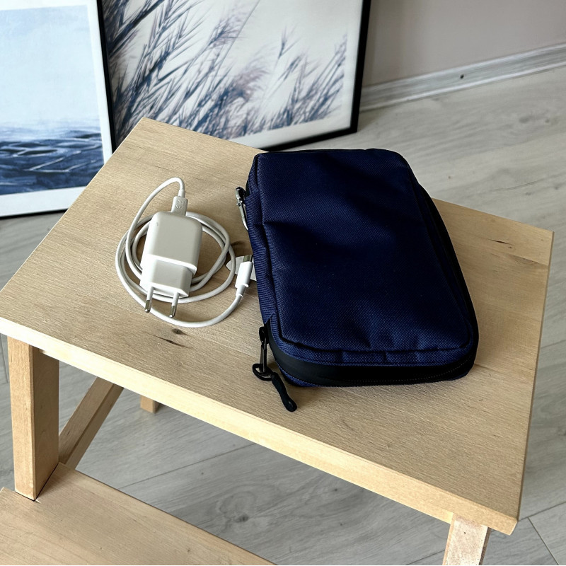 Дорожный органайзер для зарядок 18x12x3,5 см (Синий) Сумы - изображение 1