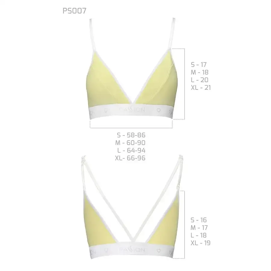 Спортивний топ з подвійними бретелями Passion PS007 TOP XL, yellow Львів - фото 5