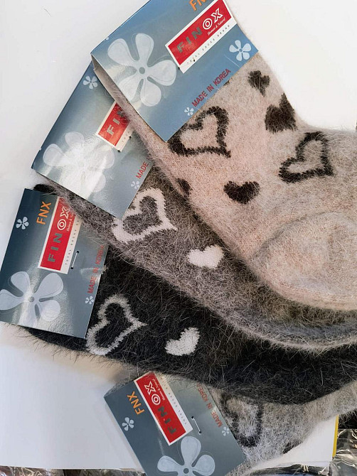 Зимові жіночі шкарпетки Корея Finox ангора розмір 36-40 Сірий Київ - фото 3