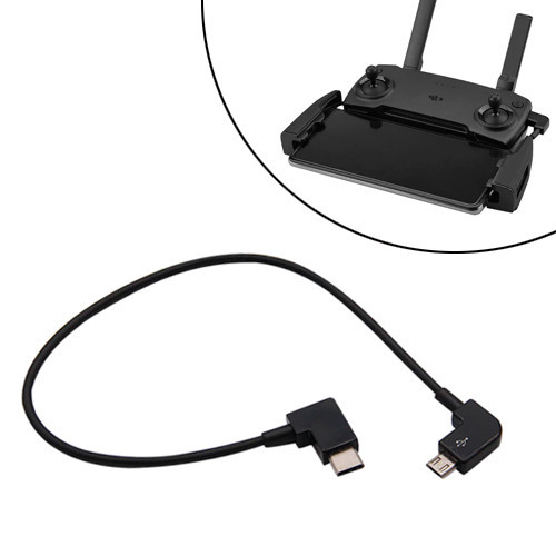 Кабель OTG MicroUSB–Type-C 28см для пульта DJI Spark, Mavic Pro, Air, соединительный адаптер Киев - изображение 1