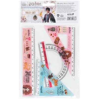 Лінійка Kite набір: лінійка 15 см, 2 косинця, транспортир Harry Potter (HP25-282) Вінниця - фото 2