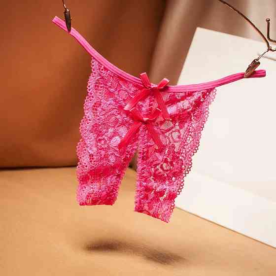 Трусики відверті малинові - розмір універсальний, резинка до 84см Київ