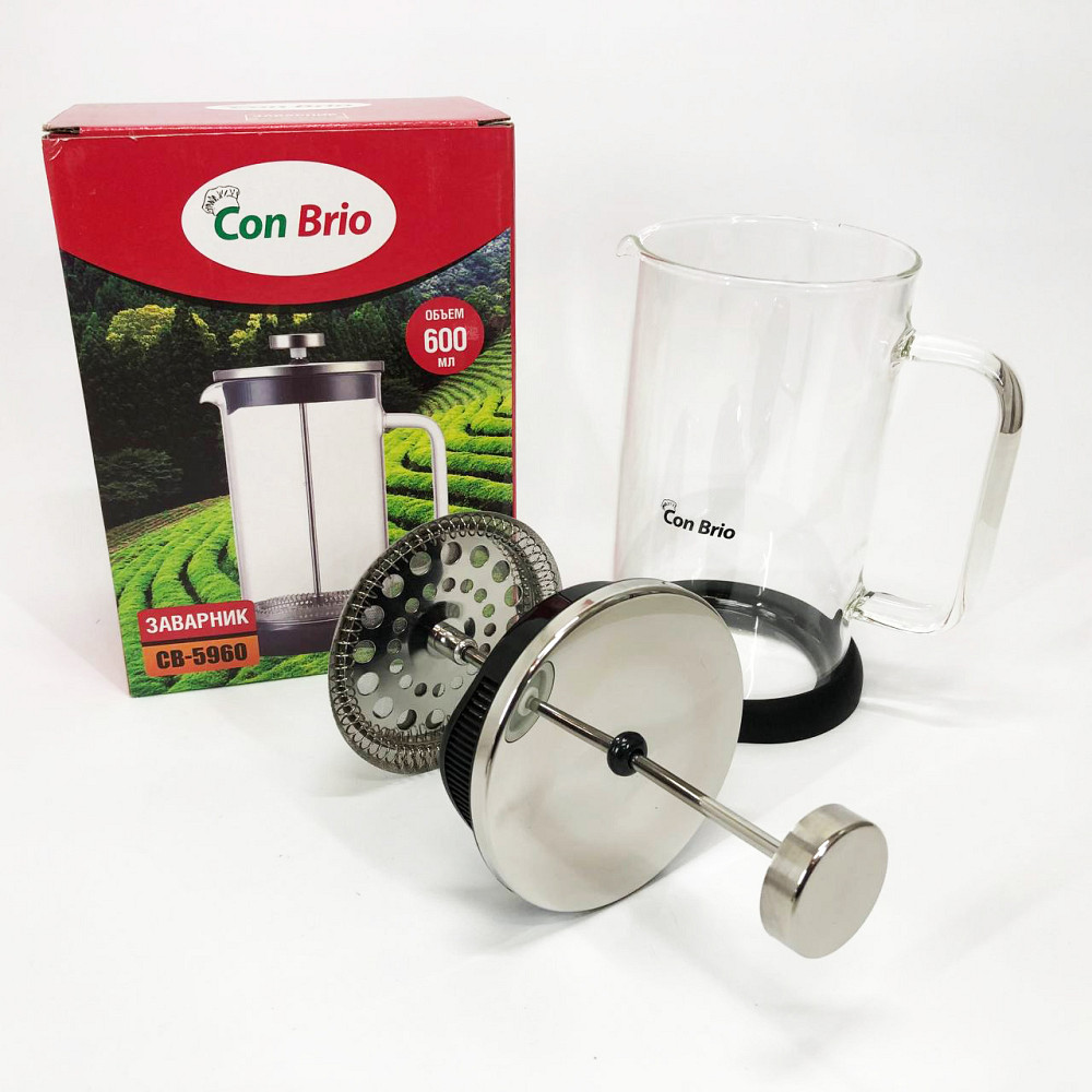 Ручний френч прес для чаю Con, Френч-прес для міцної кави, Френч-прес красивий Домашній SI-84 Івано-Франківськ - фото 6