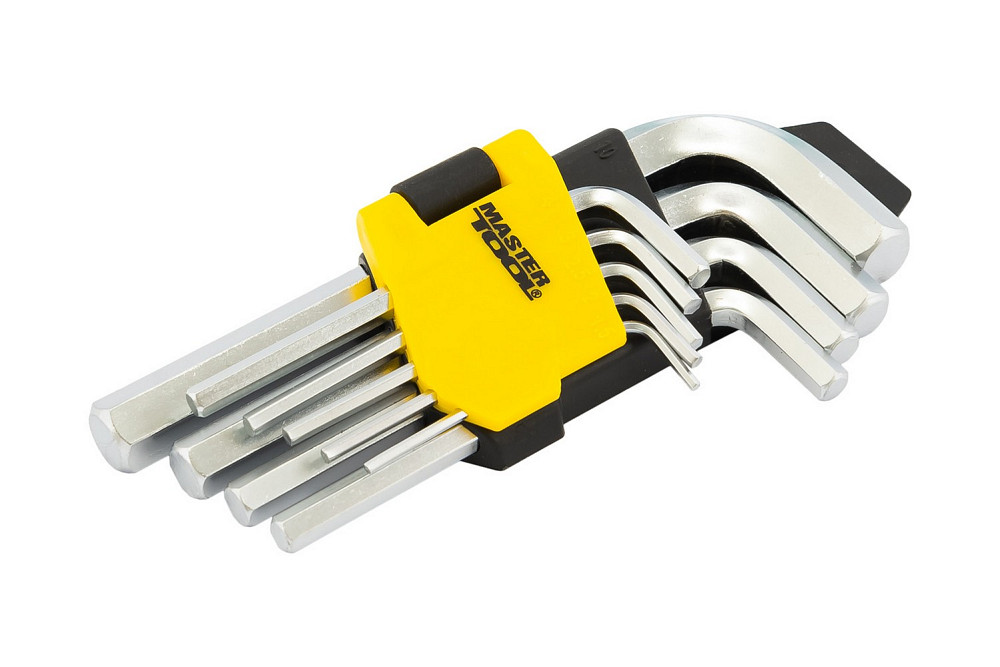 MASTERTOOL Ключі шестигранні MASTERTOOL CrV 1,5-10 мм 45-112 мм набір 9 шт 75-0955 Киев - изображение 6