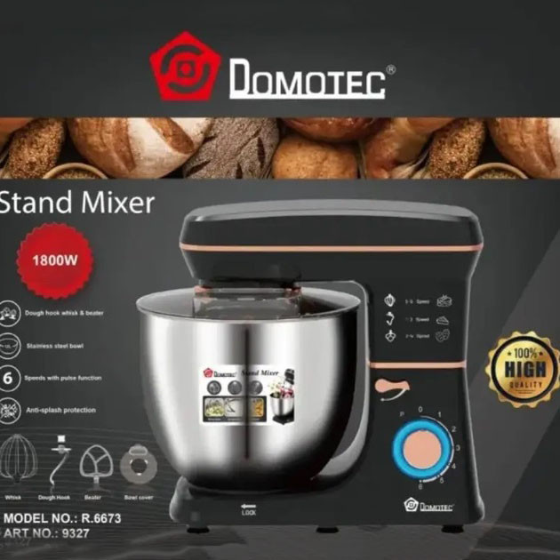 Миксер для взбивания кремов Domotec R 6673 12 л, Миксер с железной чашей, Тестомес с большой чашей PK-53 Львов - изображение 9