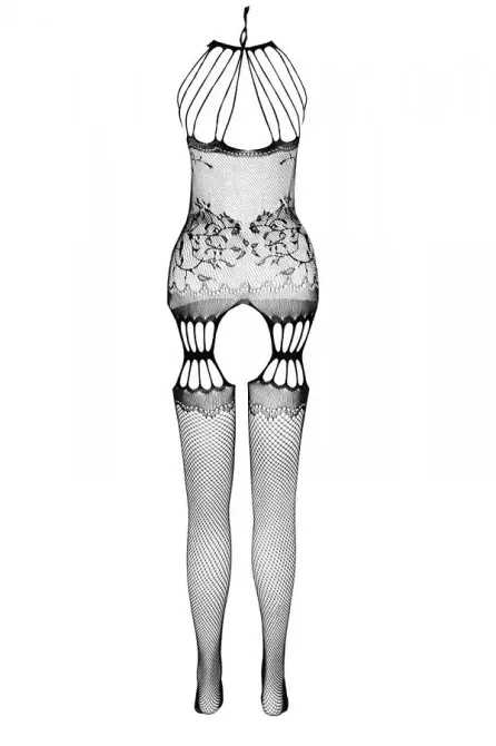 Бодістокінг з безліччю бретелей Passion BS095 One Size, white, імітація пояса та панчіх, з доступом Львів - фото 4