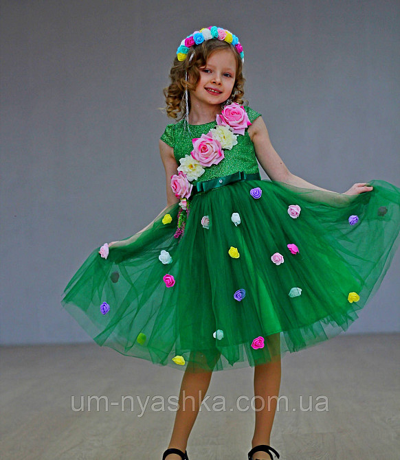 Платье Весны Зеленое пышное платье Весна-глиттер Кривой Рог - изображение 1