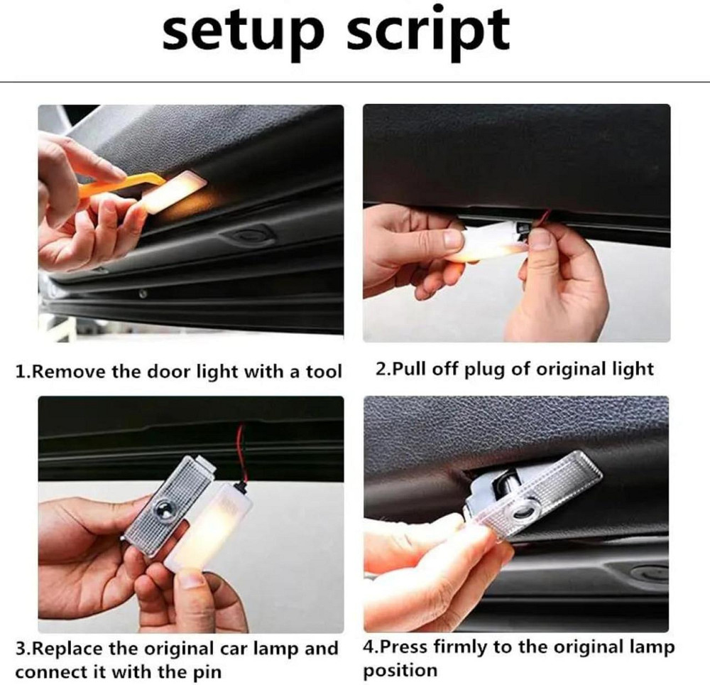 LED подсветка дверей автомобиля 2 шт, проектор логотипа BMW 1 3 4 5 6 7 M X Z GT серии, водостойкий, Plug&Play Киев - изображение 5