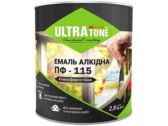Емаль алкідна ПФ-115 смарагдовий 2,8кг ТМ ULTRA TONE Київ