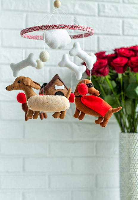 Дитячий музичний мобіль на ліжечко для немовлят WooolyWool «Такси супер-герої» з 35 мелодіями Київ - фото 7