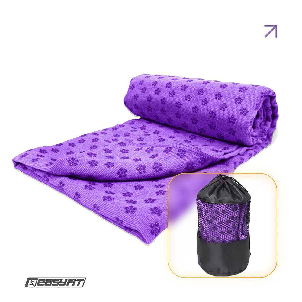 Рушник для йоги EasyFit Yoga Mat Towel з мікрофібри (Фіолетовий) Коломыя - изображение 7