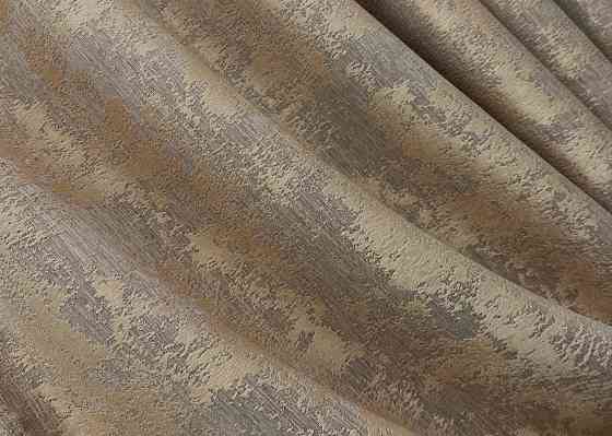 Комплект штор VR-Textil Жаккард Мрамор 100х270 2шт и Тюль 400х270 1207ш-1400т Капучино с белым 71-005/2 Киев