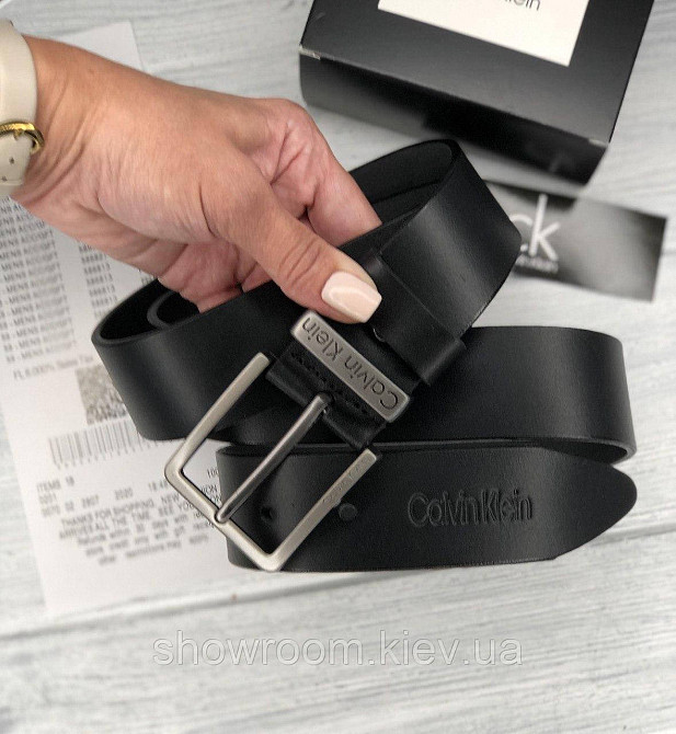 Чоловічий шкіряний брендовий ремінь (448) Київ - фото 4