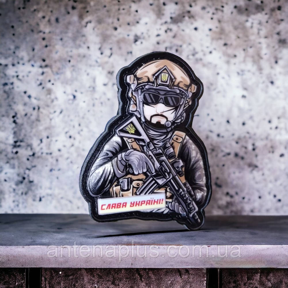 Слава Україні захисник шеврон / патч об'ємний Київ - фото 2