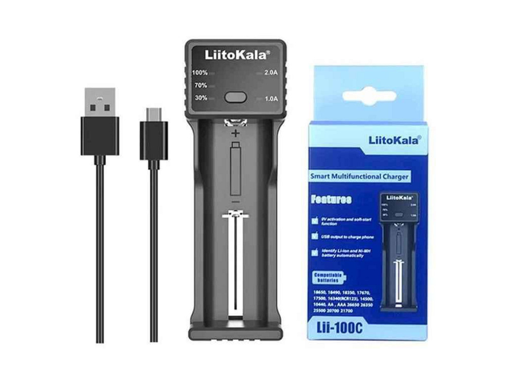 Зарядное устройство для аккумуляторов 1шт 18650/26650/18350/14500/AAA/AAA LiitoKala Lii-100C ТМ LIITOKALA Киев - изображение 1
