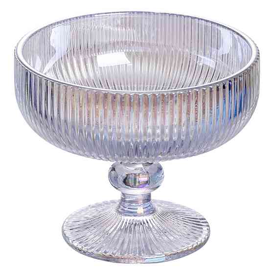 Yiwu Набір креманок на ніжці 6 шт 400 (мл) скляні креманки для морозива, фруктів, десертів Сіри Коломыя