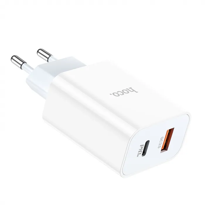 Мережевий зарядний пристрій HOCO C97A PD20W+QC3.0 charger, колір білий 6931474766076 Одеса - фото 4