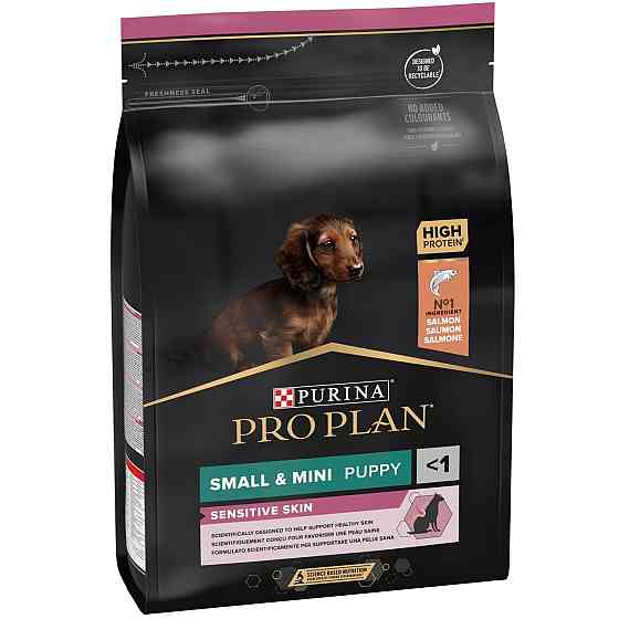 Сухий корм для цуценят дрібних порід з чутливою шкірою Purina Pro Plan Small&Mini Puppy Sensitive Skin з лососем 3 кг Вінниця