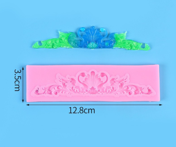 Молд силиконовый Лебеди 128 на 35 мм розовый Киев