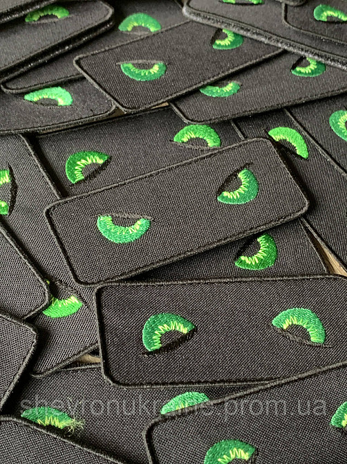 Шеврон ЗЛІ ОЧІ (Форма прямокутна. На липучці) Розмір 4x10см Київ - фото 3