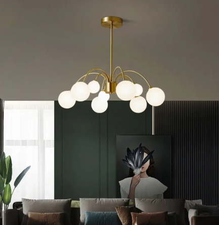 Светодиодная люстра Венера 5041 (Золотая) на 9 плафонов Винница