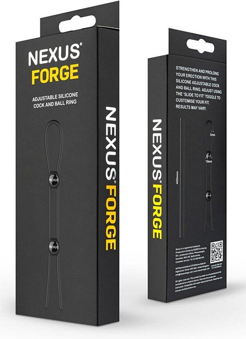 Подвійне ерекційне кільце-ласо Nexus FORGE, діаметр регулюється Sex Aura Київ - фото 6
