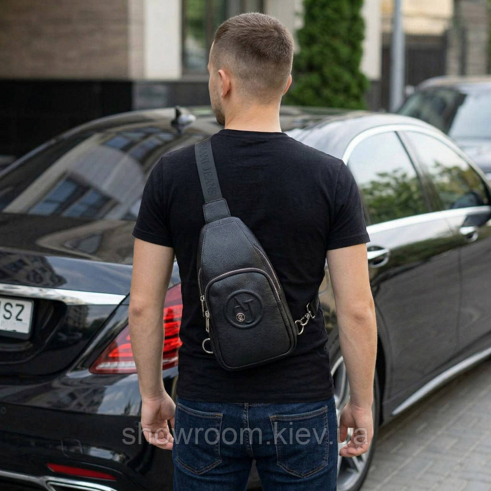 Чоловіча сумка на груди (слінг), бананка, барсетка Armani (2324-9) LUX Київ - фото 8
