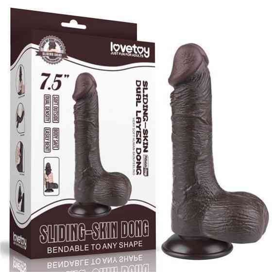 Фаллоимитатор - Sliding-Skin Dual Layer Dong 7.5