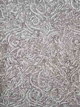 Шпалери вінілові на флізеліні гарячого тиснення DU&KA 1.06х10 вензель основа під штукатурку сірі коричневі Київ