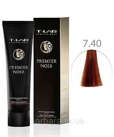 Крем-краска для волос T-LAB Professional Premier Noir Colouring Cream 7.40 Блондин интенсивно-медный Киев