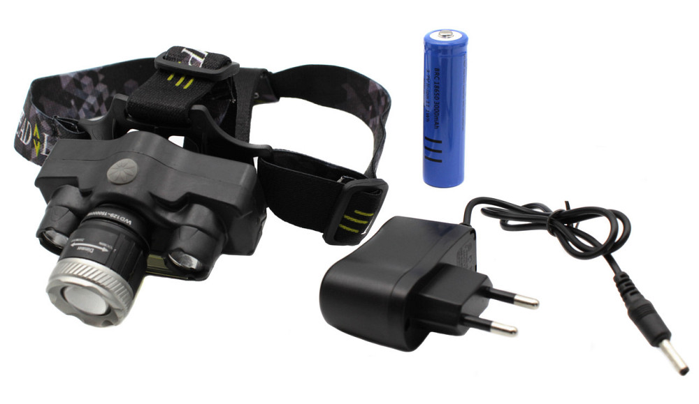 Налобний ліхтар RB129, TD-812-T6, 1х18650 Акк., T6+2хXPE+COB, Zoom, MicroUSB ЗУ Дніпро - фото 4