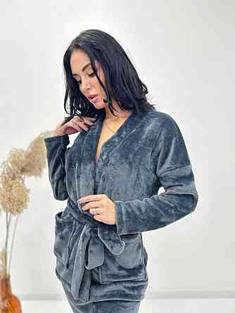 Домашний костюм с халатом Nelly 46-48, Графит Киев