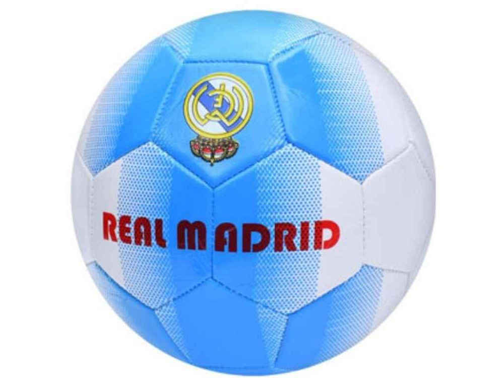 Мяч футбольный размер 5 ПВХ вес 280г голубо-белый EN 3314 REAL MADRID ТМ METR Киев - изображение 1
