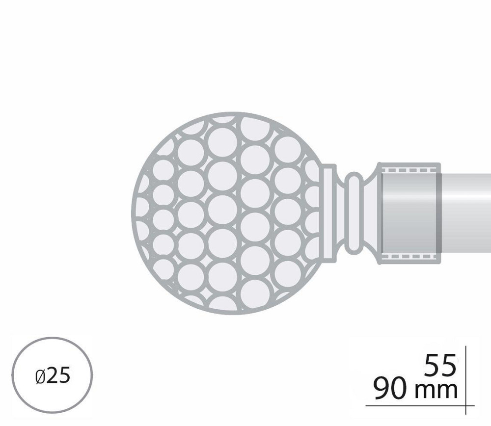 Закінчення для карнизу Orvit САВОНА 25 мм ЗОЛОТО МАТОВЕ Львів - фото 2