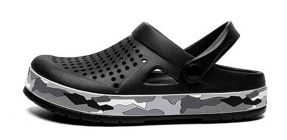 Крокси чорні сабо чоловічі crocs чоловічі літні гумові ляпанці із закритим носком 41 розмір - 26 см Одеса