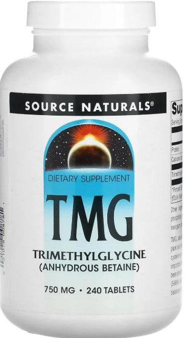 Триметилгліцин (ТМГ) Source Naturals TMG 750 мг 240 таб Київ - фото 1