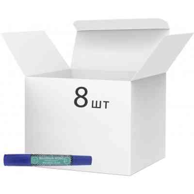 Маркер Stanger водостойкий, двусторонний, 1-4 мм и 1 мм, синий 8 шт (MARKER-PER-STM260BL8) Винница