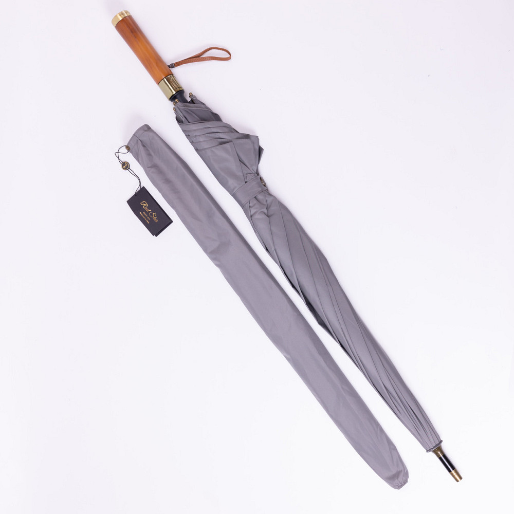 Полуавтоматический зонт-трость серый 124 см Киев - изображение 1