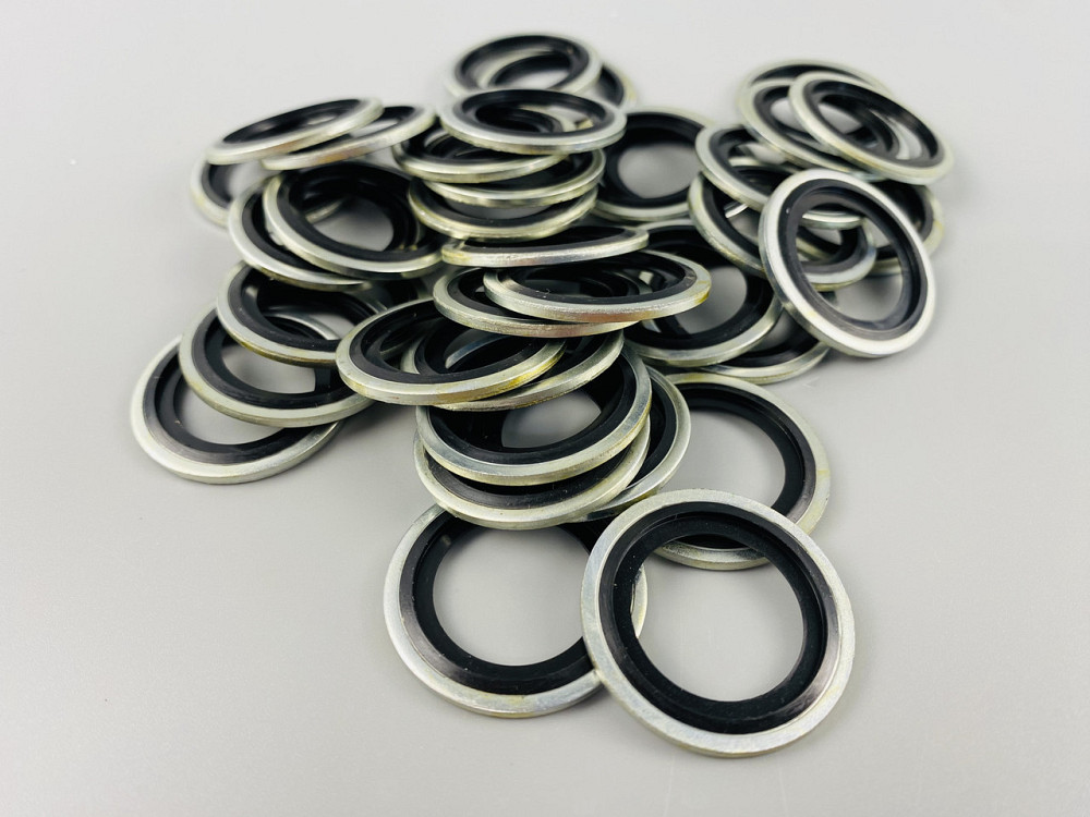 Шайба з гумовим кільцем NBR всередині 24 мм, для гідравліки, олії, води, повітря. Мукачево - фото 2