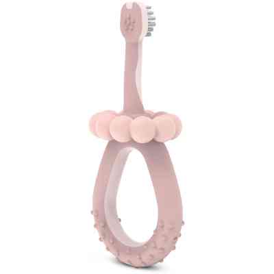 Детская зубная щетка Suavinex STAGE 1 з масажером від 0 до 2 років, рожева (403013) Винница